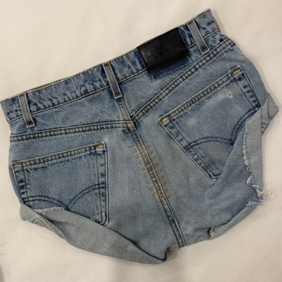 Rare Vintage One Teaspoon Bandit Denim Shorts Cut Offs Distressed Size S *NWOT - Picture 2 of 5